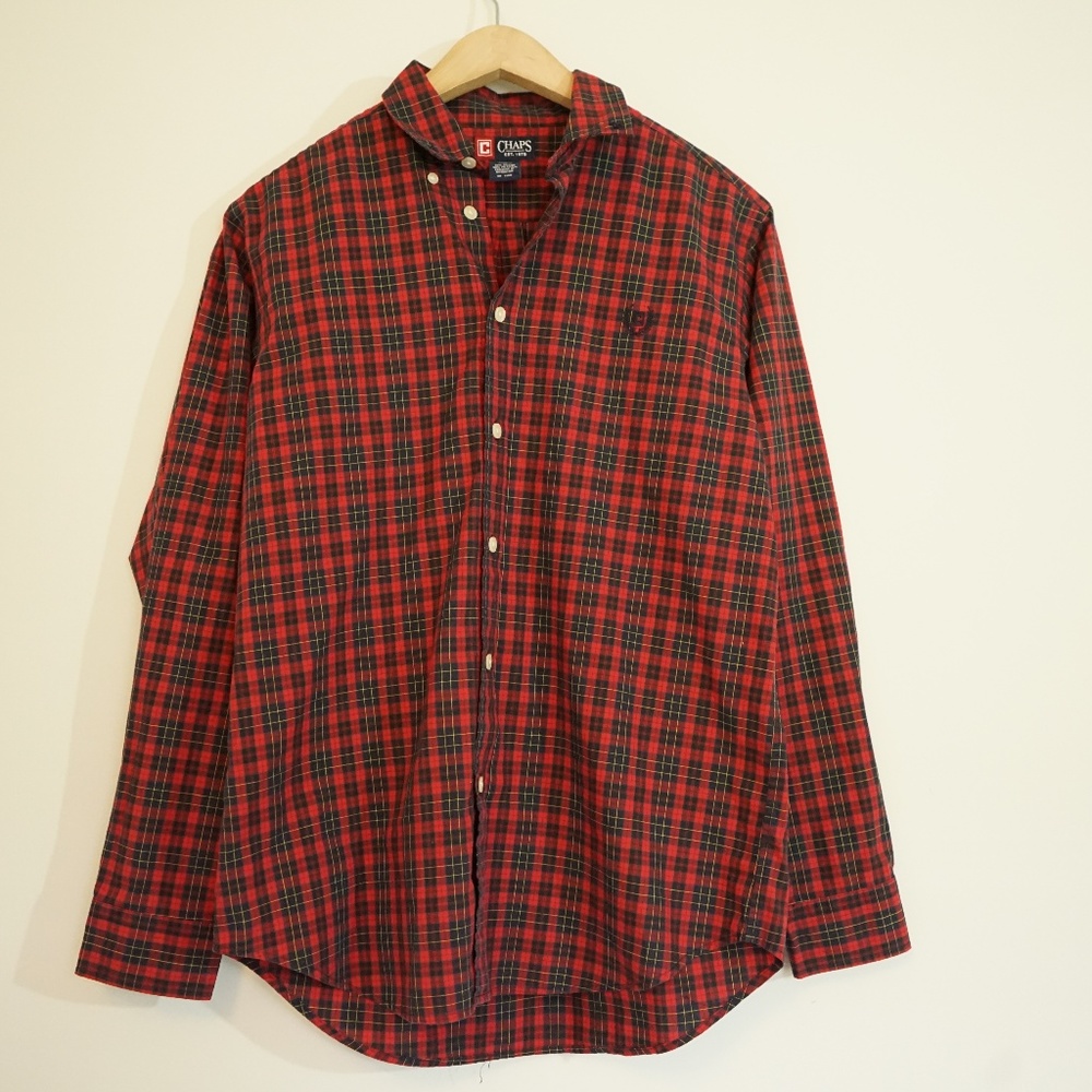 Chaps plaid button down